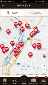 台東区フリーWi-Fi地図